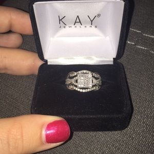 Engagement ring with wrap